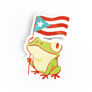 Coqui With Puerto Rican Flag