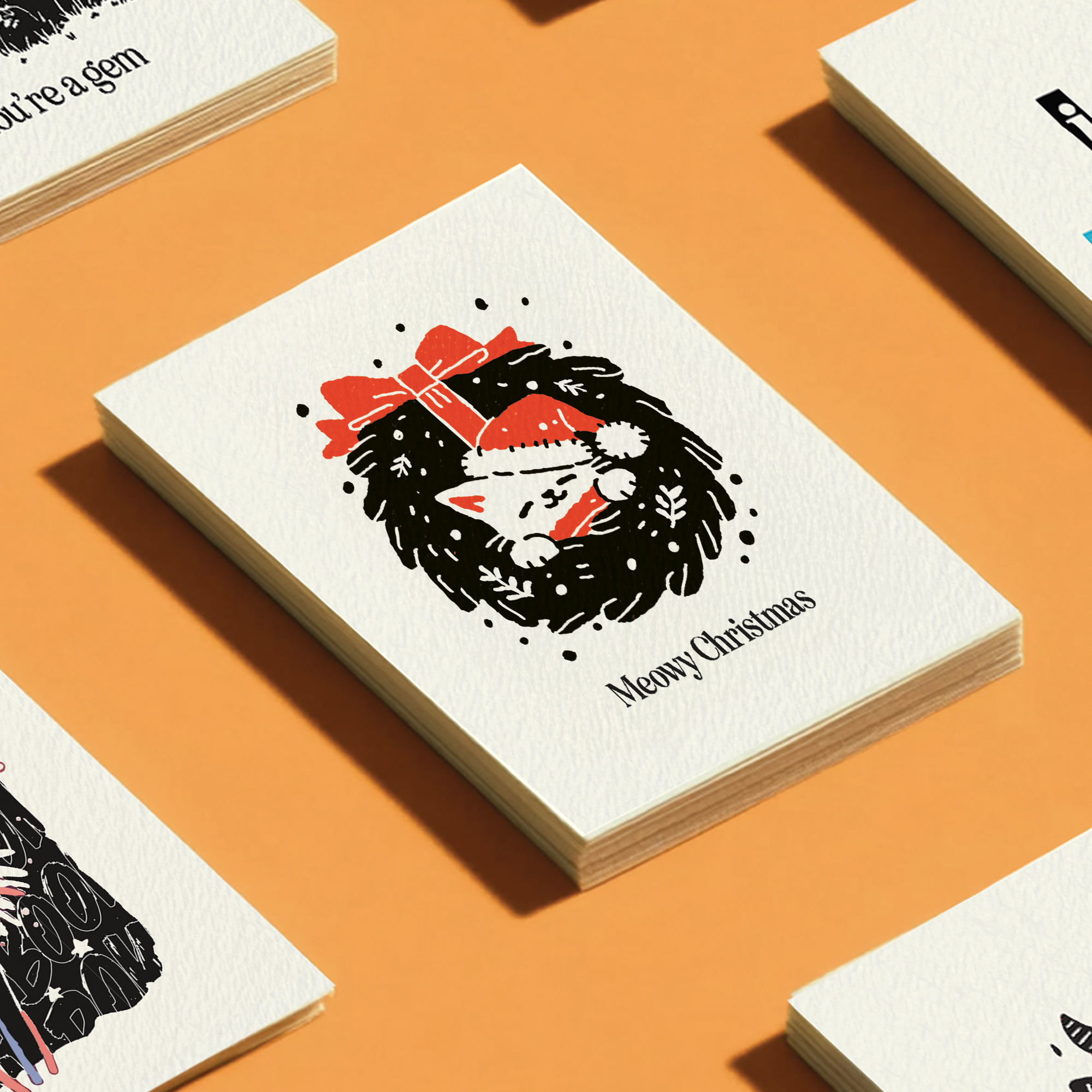 Meowy Christmas Wreath