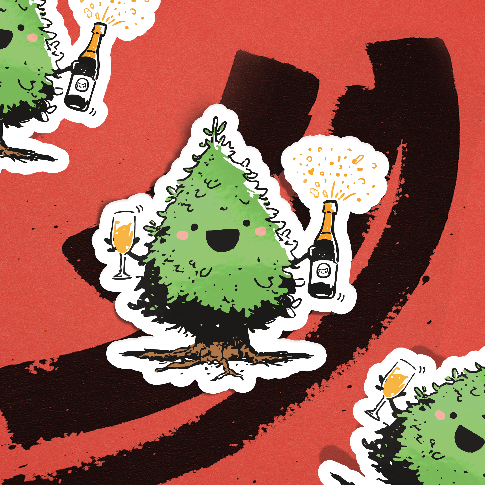 New Year Celebration Tree