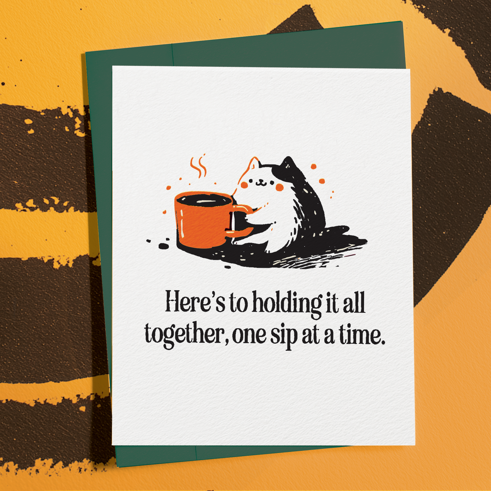 Cute Thank You Coffee Cat