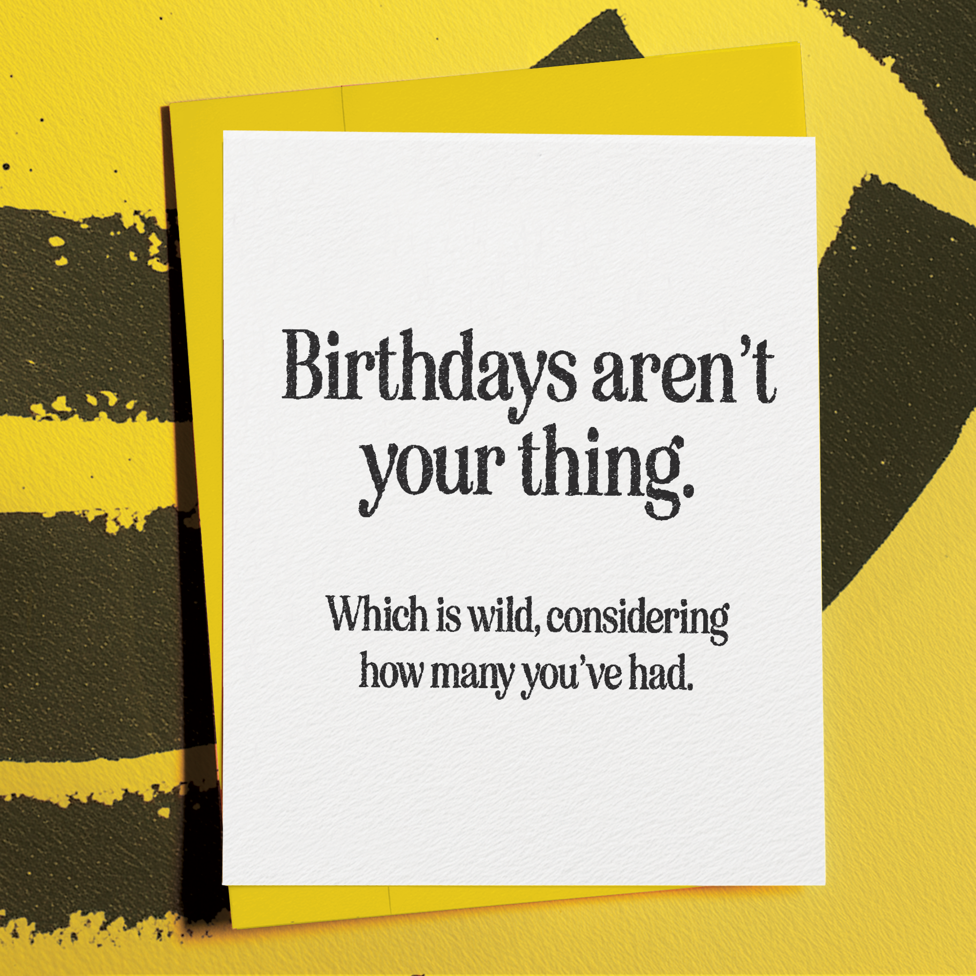 Minimalistic Sarcastic Anti-Birthday