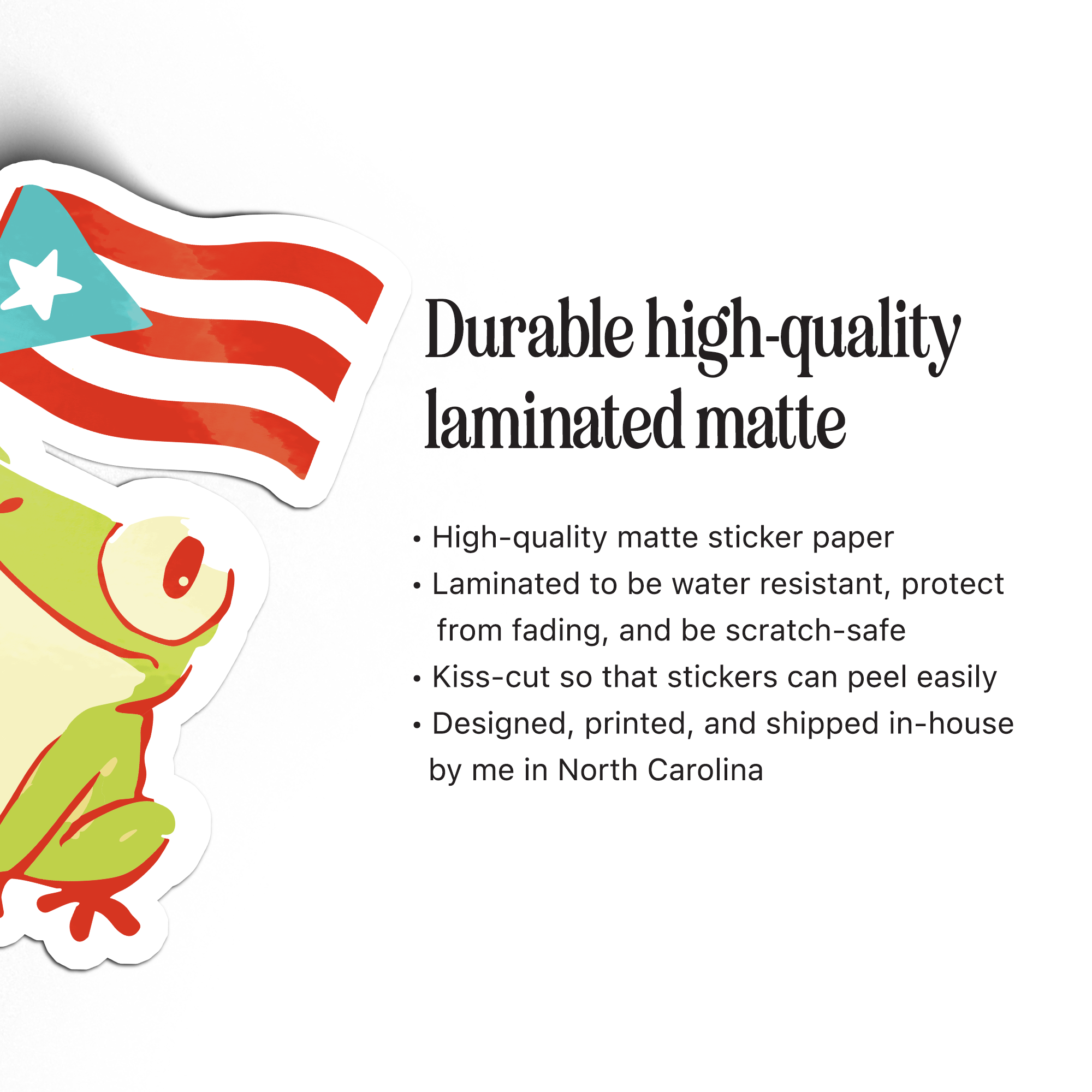 Coqui With Puerto Rican Flag
