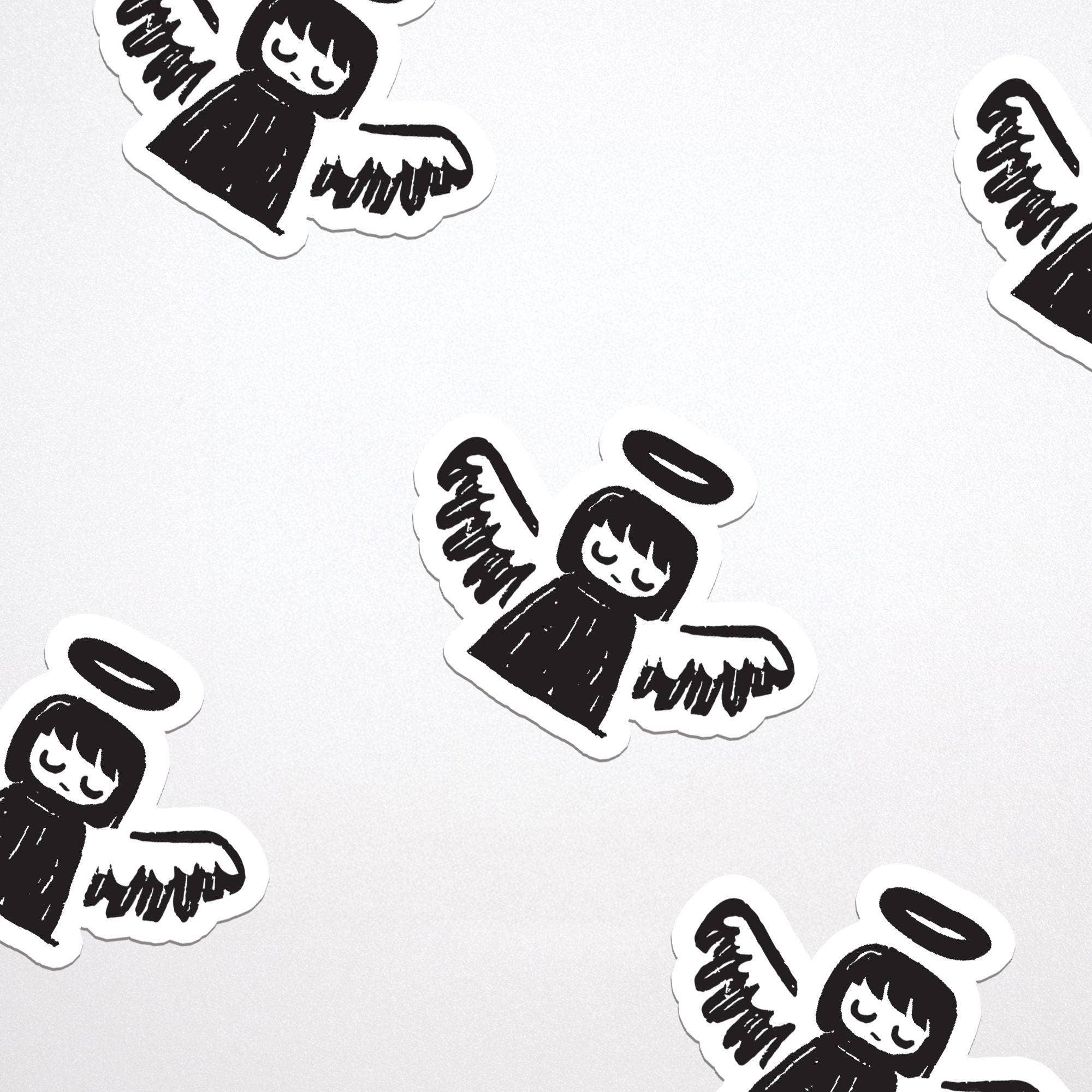 Cute Doodle Angel Sticker