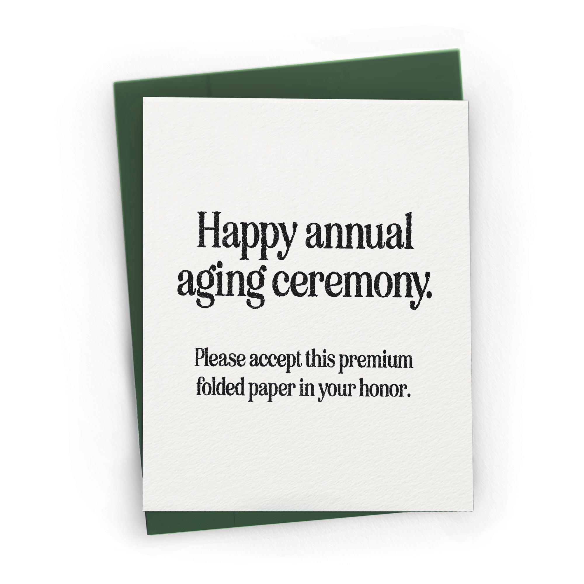 Minimalistic Annual Aging Ceremony