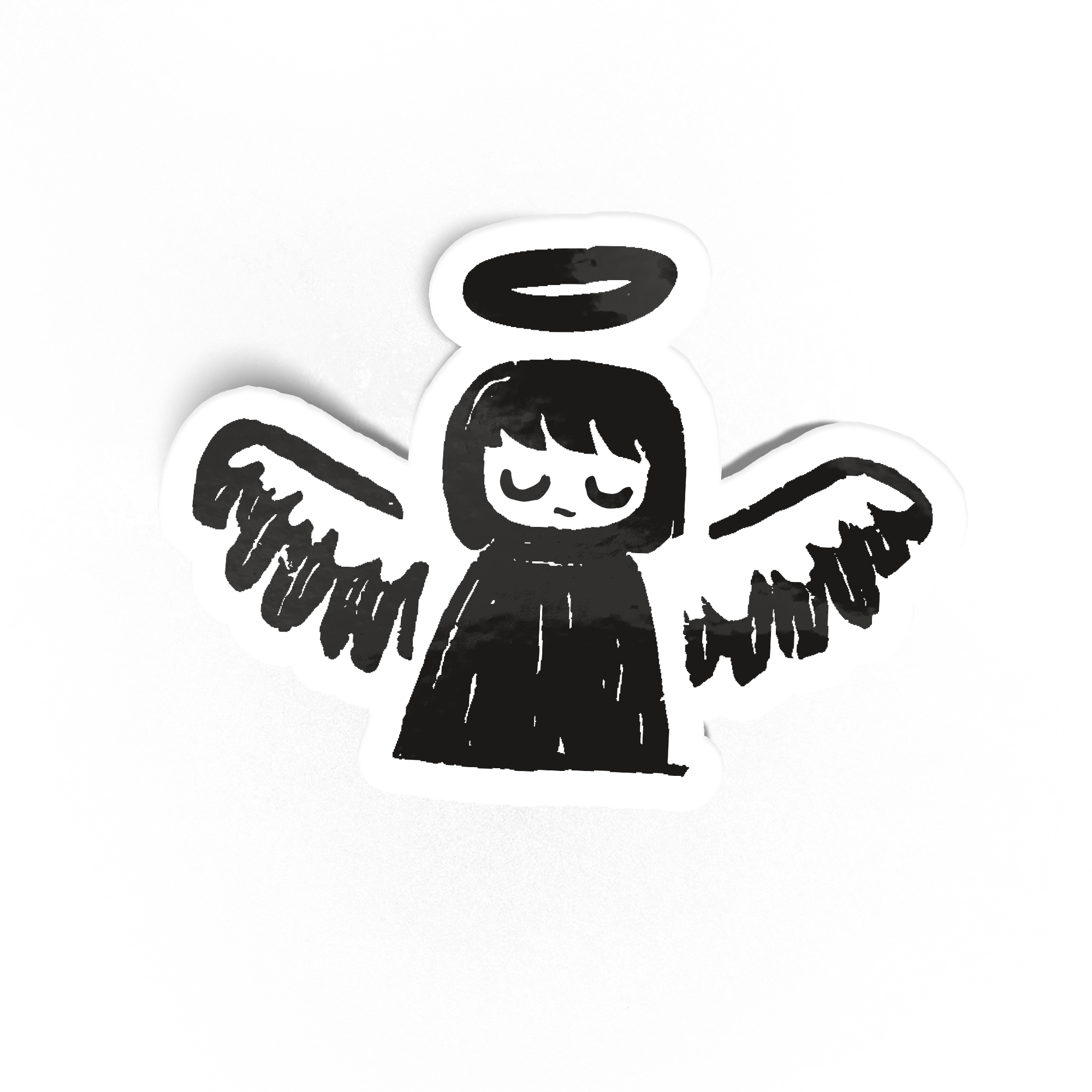 Cute Doodle Angel Sticker