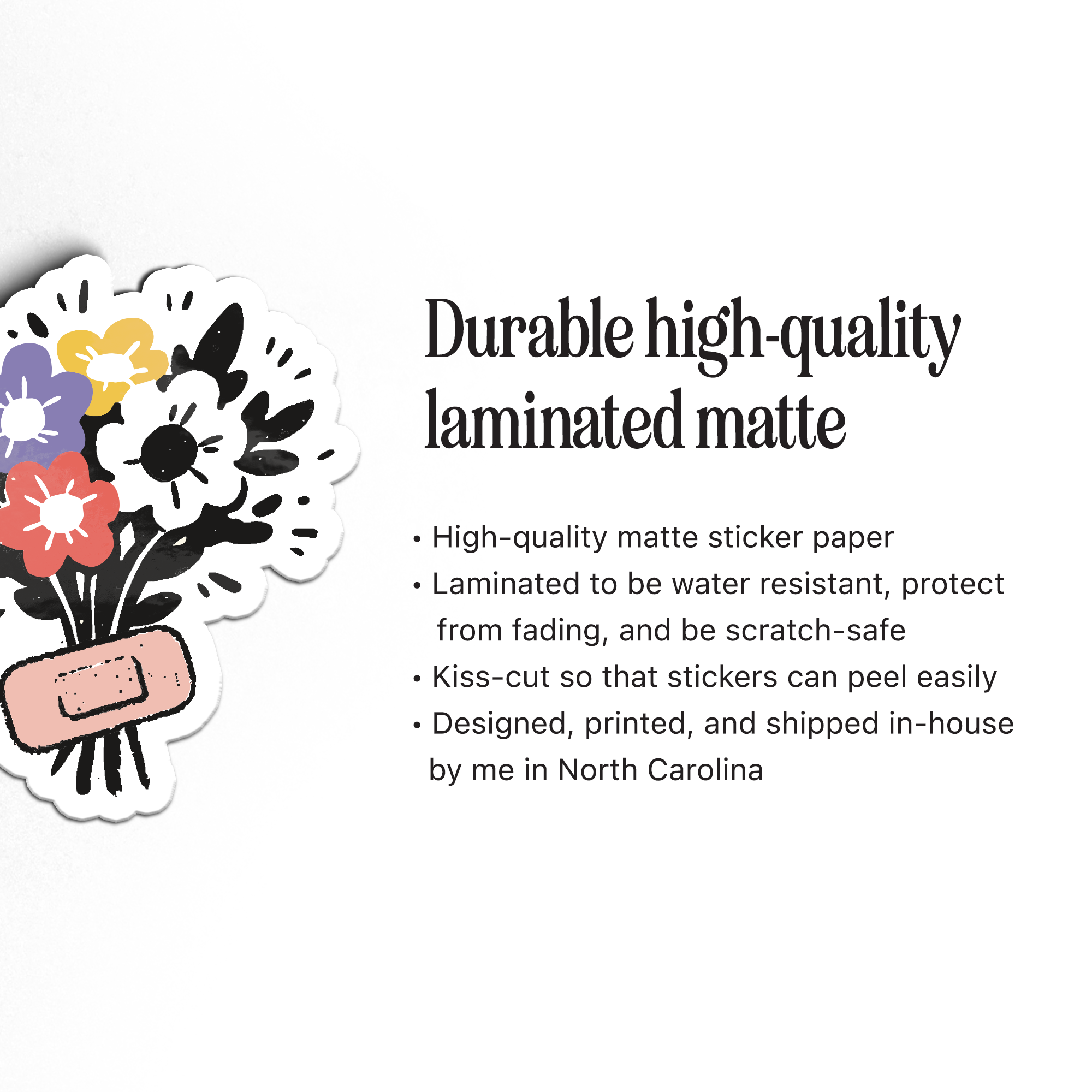 Flower Bandage Bouquet Sticker