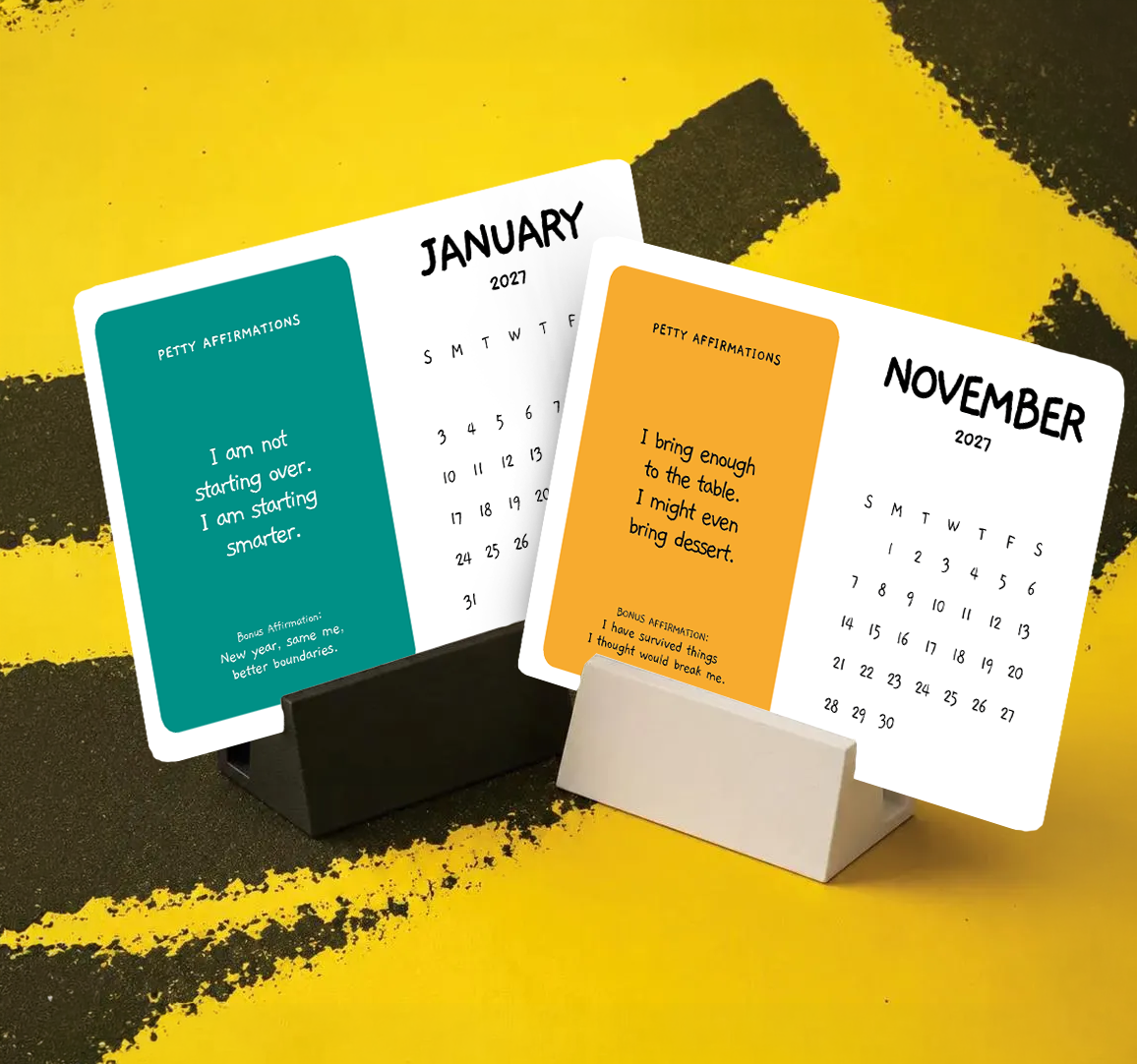 2027 Petty Affirmations Desk Calendar