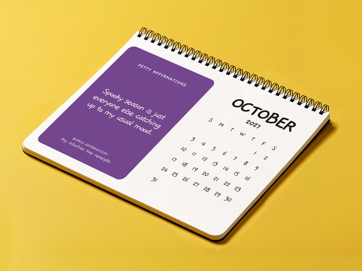 2027 Petty Affirmations Desk Calendar