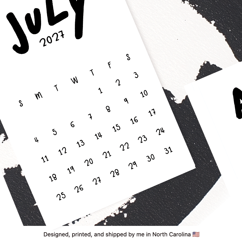 2027 Modern Desk Calendar