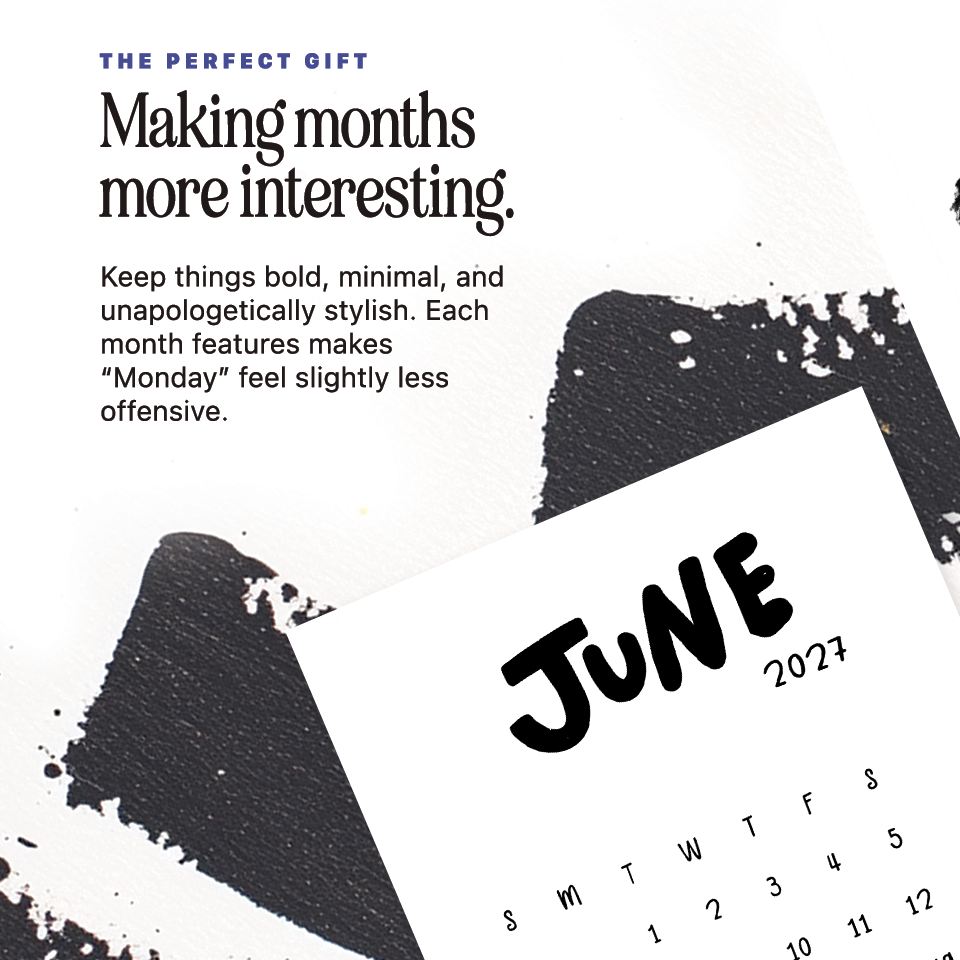 2027 Modern Desk Calendar