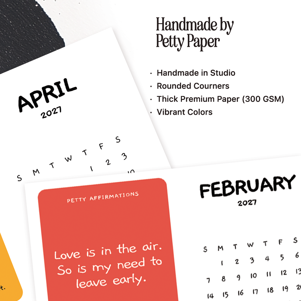 2027 Petty Affirmations Desk Calendar