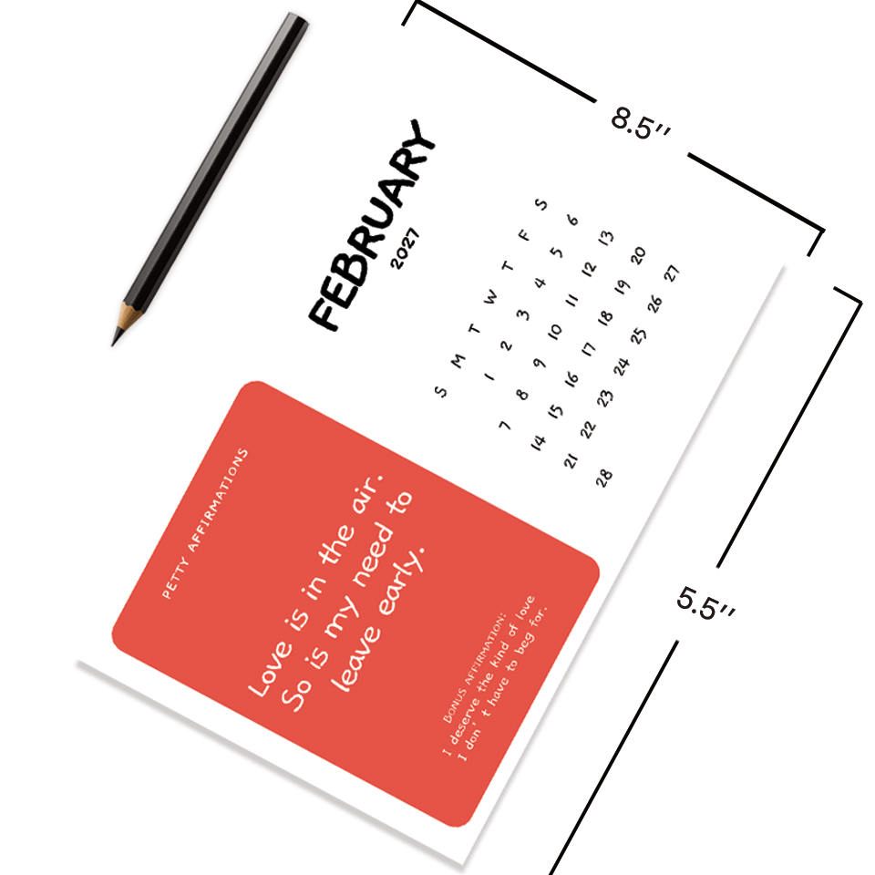 2027 Petty Affirmations Desk Calendar