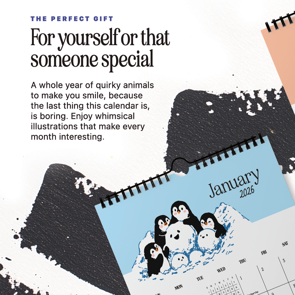 2026 Novelty Kawaii Wall Calendar