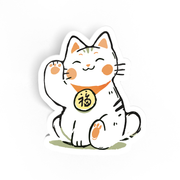 Good Luck Cat Sticker