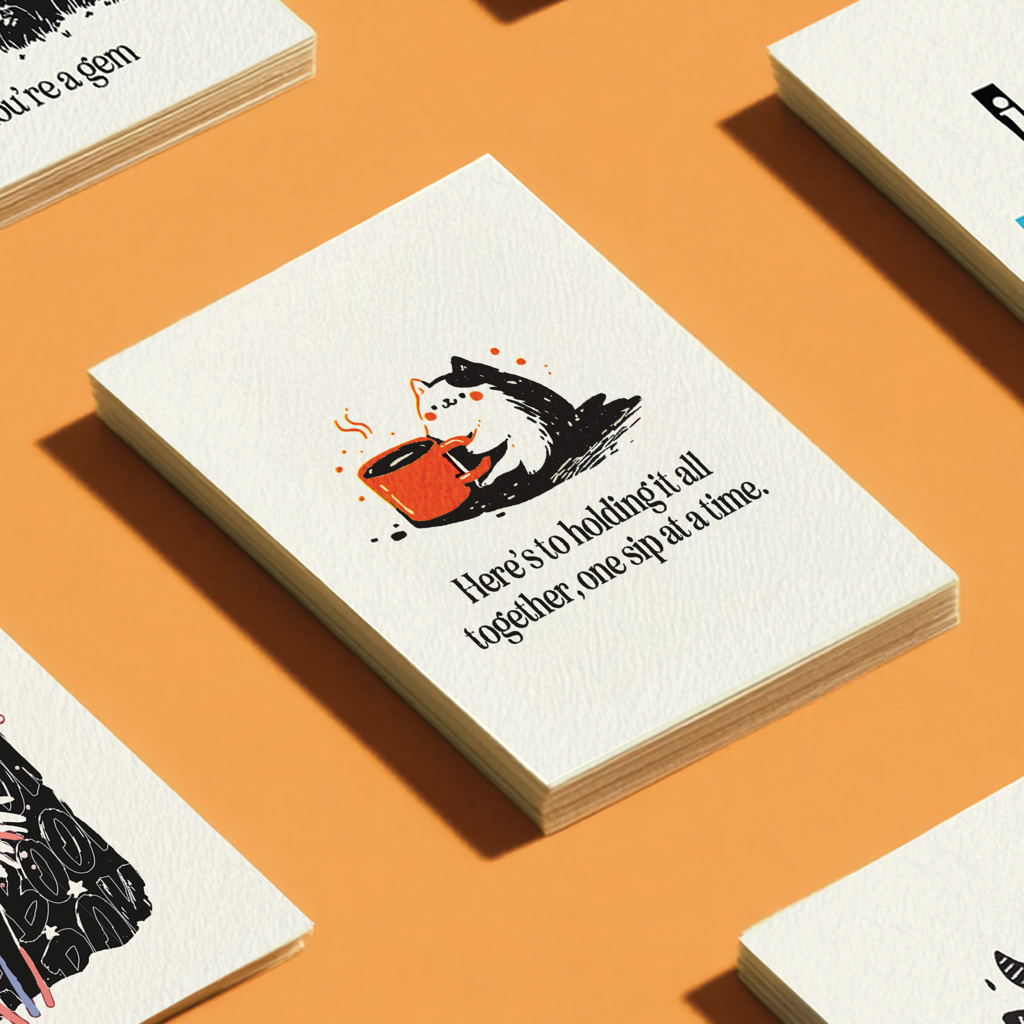 Cute Thank You Coffee Cat