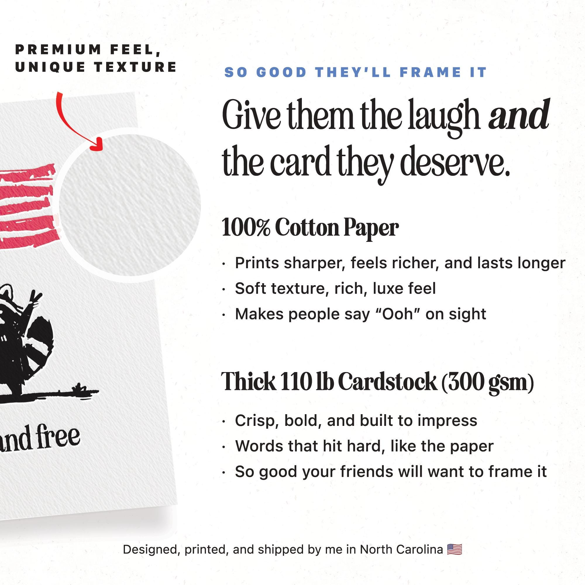 Funny 4th of July Card: Feral Raccoon Patriotic Greeting